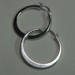 Silver hoop earrings